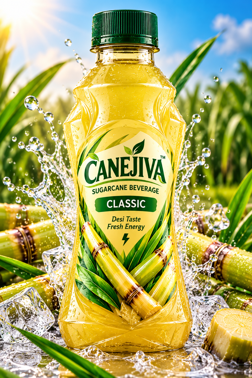 CANEJIVA Classic sugarcane beverage bottle