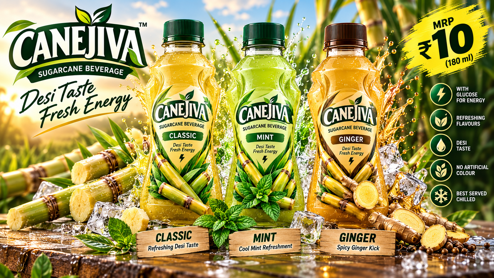 CANEJIVA Classic, Mint and Ginger range together